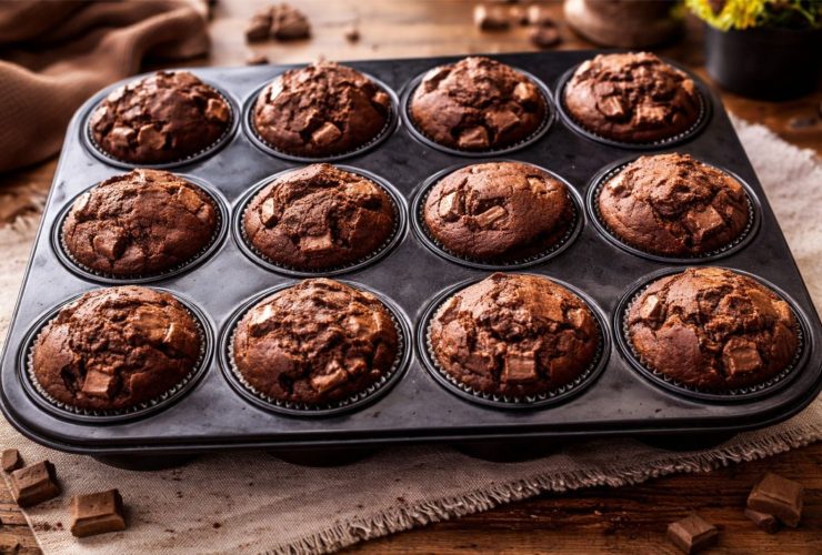 Καπ Κέικ Σοκολάτας σε φόρμες - Chocolate Cup Cakes