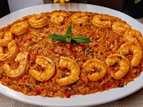 ฮฯฮนฮธฮฑฯฮฌฮบฮน ฮผฮต ฮฮฑฯฮฏฮดฮตฯ ฮฮทฯฯฮฏฯฮนฮผฮฟ ฯฮต ฯฮนฮฑฯฮญฮปฮฑ - Greek shrimp Orzo