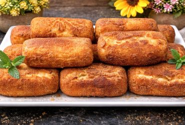 Κροκέτες Πατάτας με τυρί σε πιατέλα - Potato Croquettes stuffed with cheese
