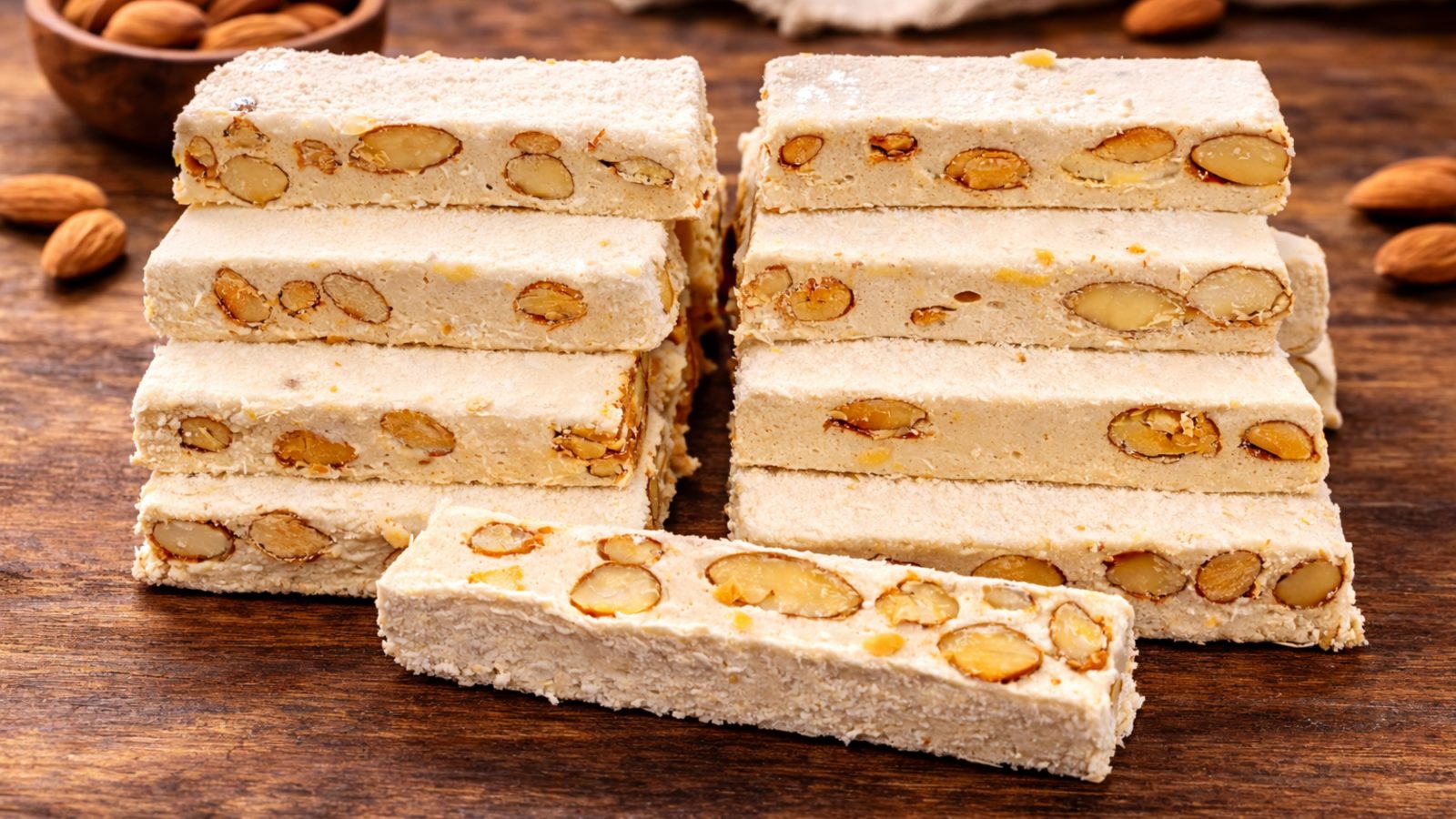 Homemade Almond Nougat - Greek Mantolato