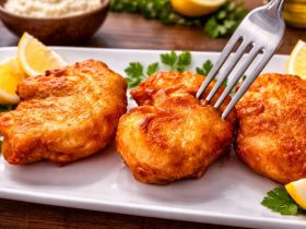 ฮฯฮฑฮบฮฑฮปฮนฮฌฯฮฟฯ ฯฮต ฯฮนฮฌฯฮฟ ฮผฮต ฯฮทฯฮฟฯฮฝฮน - cod on a plate with a fork