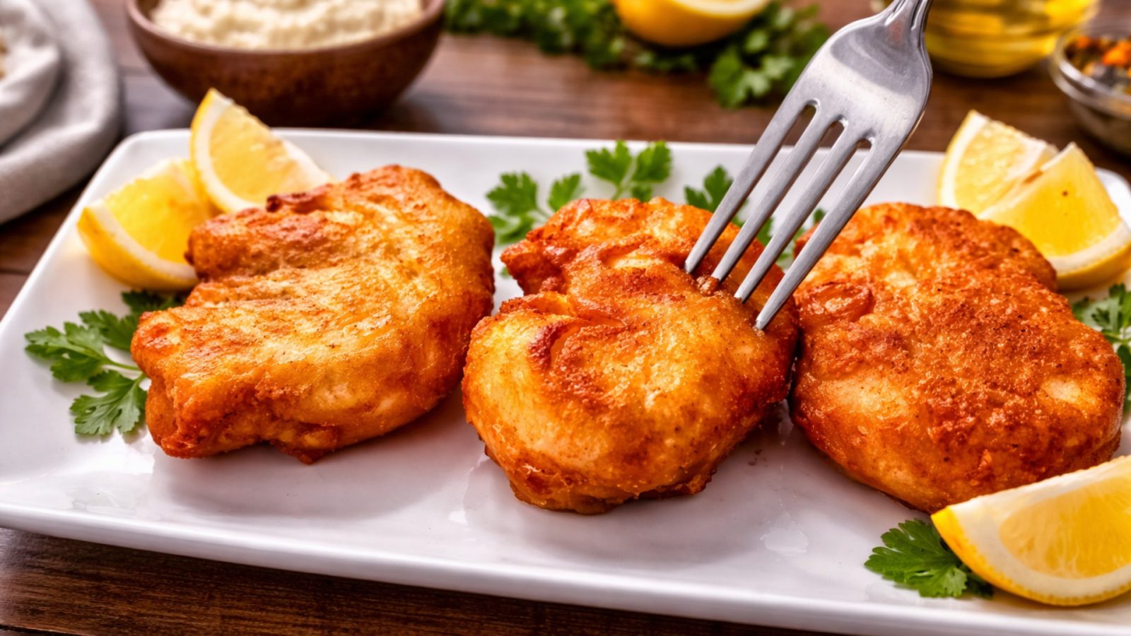 Μπακαλιάρος σε πιάτο με πηρούνι - cod on a plate with a fork