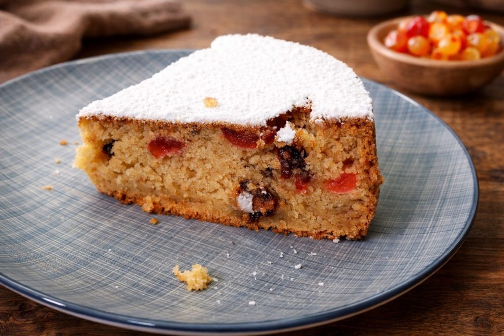 Νηστίσιμο Κέικ με γλυκό κουταλιού σε πιάτο - Greek Vegan Orange Cake