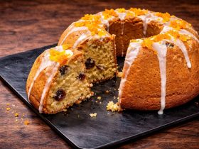 Νηστίσιμο Κέικ Πορτοκάλι κομμένο