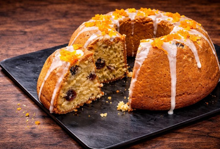 Νηστίσιμο Κέικ Πορτοκάλι κομμένο