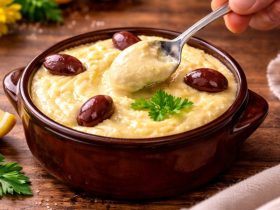 ฮ ฮฑฯฮฑฮดฮฟฯฮนฮฑฮบฮฎ ฯฮบฮฟฯฮดฮฑฮปฮนฮฌ ฮผฮต ฯฯฮผฮฏ ฯฮต ฮผฯฮฟฮป - Greek Skordalia Garlic Dip