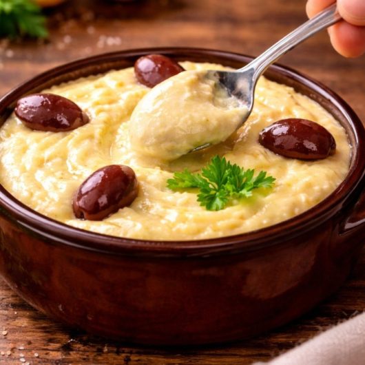 ฮ ฮฑฯฮฑฮดฮฟฯฮนฮฑฮบฮฎ ฯฮบฮฟฯฮดฮฑฮปฮนฮฌ ฮผฮต ฯฯฮผฮฏ ฯฮต ฮผฯฮฟฮป - Greek Skordalia Garlic Dip