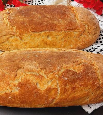 Εύκολο Χωριάτικο Ψωμί - Easy Rustic Bread
