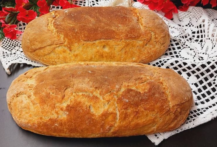 Εύκολο Χωριάτικο Ψωμί - Easy Rustic Bread
