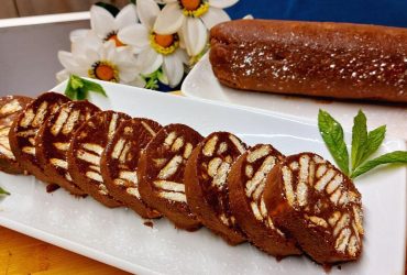Κορμός Σοκολάτα σε 10 Λεπτά - Chocolate Log Mosaic Cake
