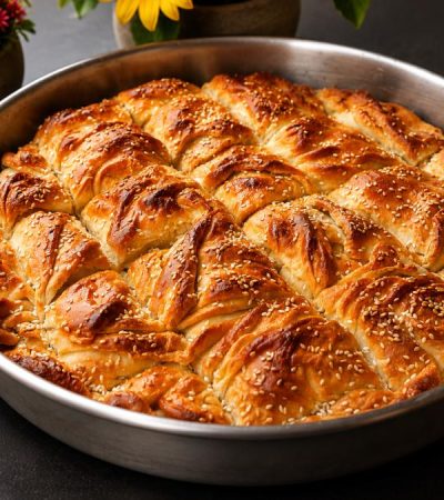 Τυρόπιτα με χωριάτικο φύλλο και 4 τυριά - Greek Cheese Pie