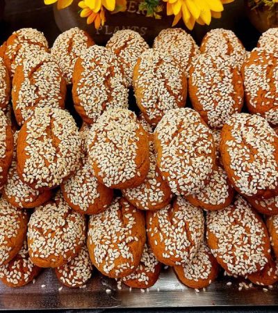 Κουλουράκια με σουσάμι και πορτοκάλι - Greek Orange Sesame Cookies
