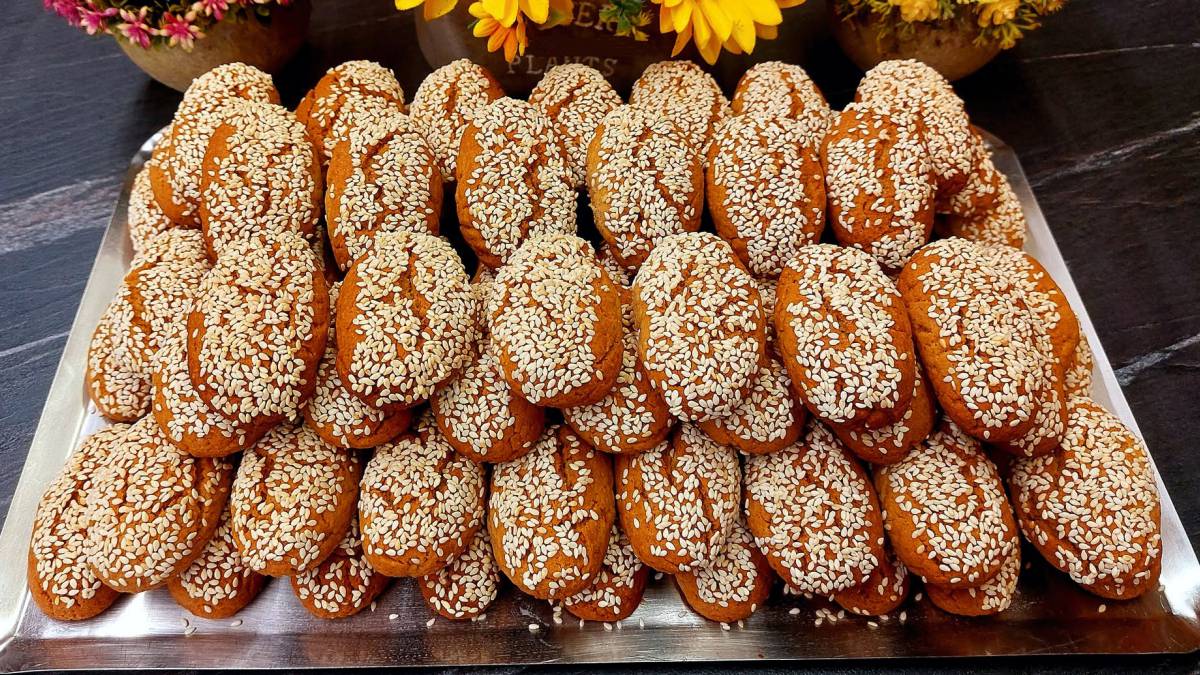 Κουλουράκια με σουσάμι και πορτοκάλι - Greek Orange Sesame Cookies