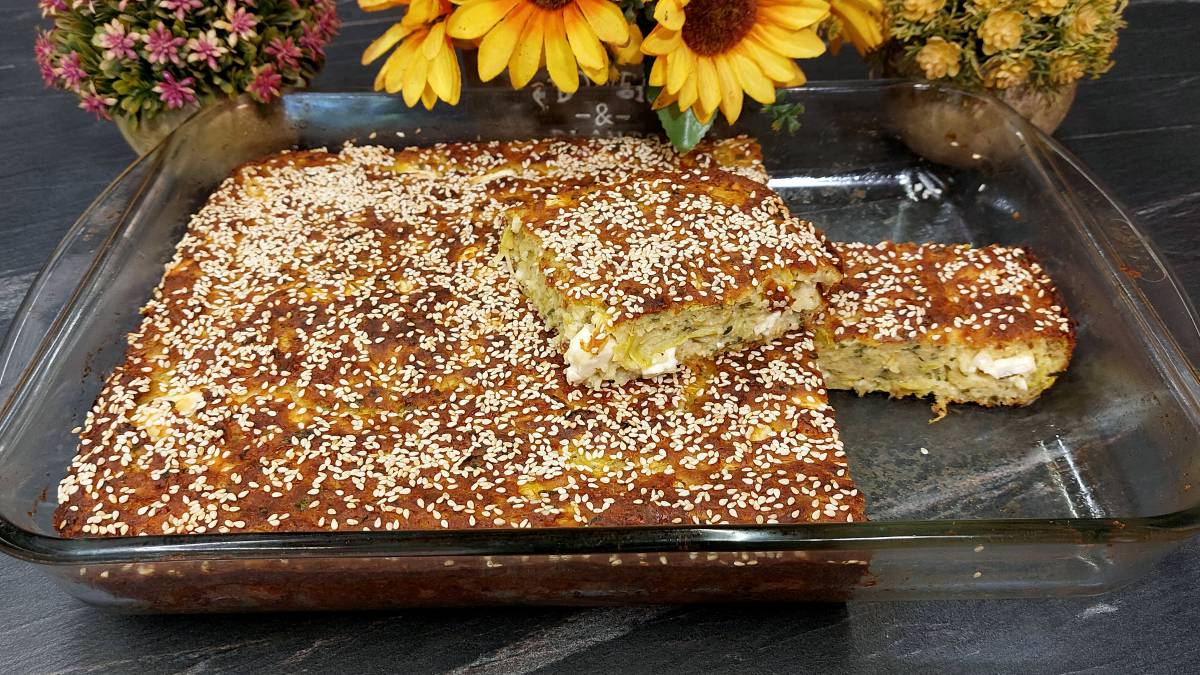 Κολοκυθόπιτα Μπατζίνα χωρίς φύλλο - Crustless Zucchini Pie