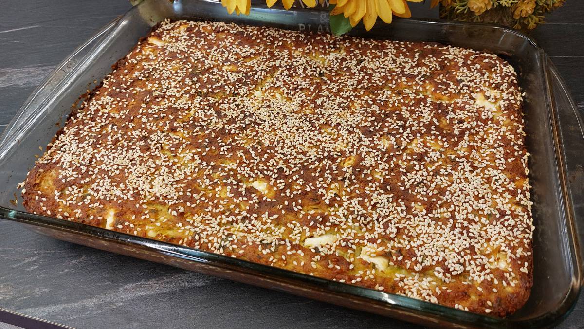 Κολοκυθόπιτα Μπατζίνα χωρίς φύλλο - Crustless Zucchini Pie