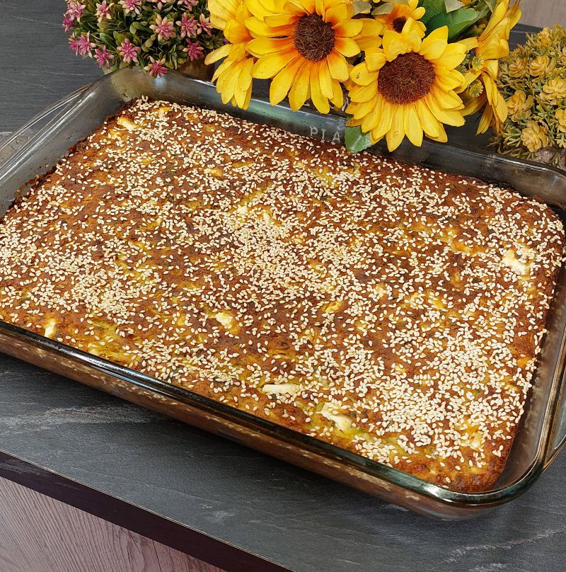 Κολοκυθόπιτα Μπατζίνα χωρίς φύλλο - Crustless Zucchini Pie
