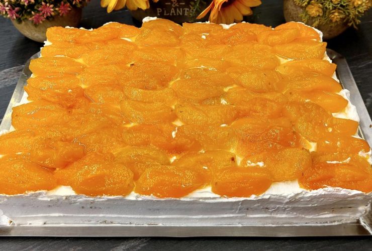 Γλυκό ψυγείου με βερίκοκα και μπισκότα - Apricot Icebox Cake