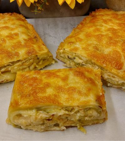 Ρολό με Κολοκυθάκια και τυριά στο φούρνο - Baked Zucchini Roll with Feta Cheese