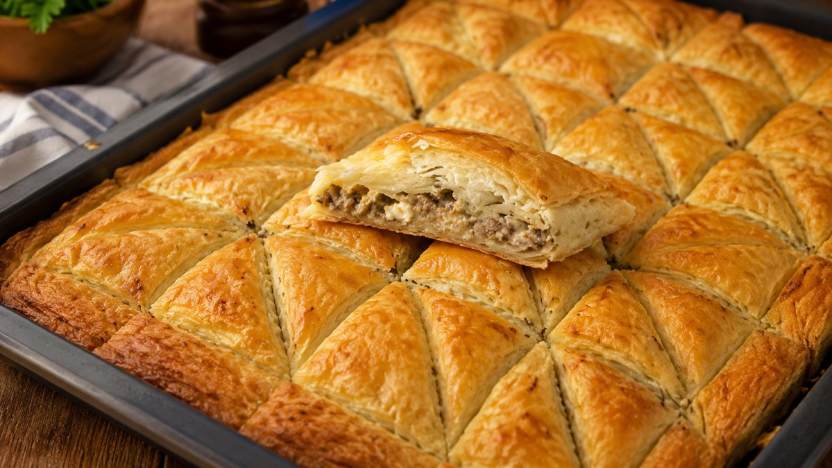 Μελιτζανόπιτα με φέτα και σπιτικό φύλλο - Homemade eggplant pie