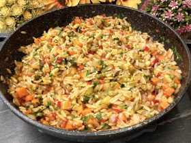 Νηστίσιμο κριθαράκι με λαχανικά - Vegan Orzo with Vegetables