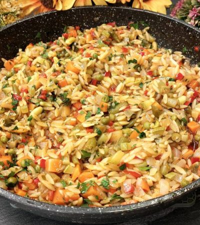 Νηστίσιμο κριθαράκι με λαχανικά - Vegan Orzo with Vegetables