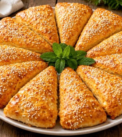 Τυρόψωμα - Τυρόπιτα χωρίς μαγιά - Quick No-Yeast Feta Cheese Pie