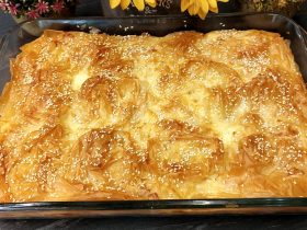 Τυροπιτα Σουφλέ σε ταψί - Easy Greek Feta Soufflé Pie