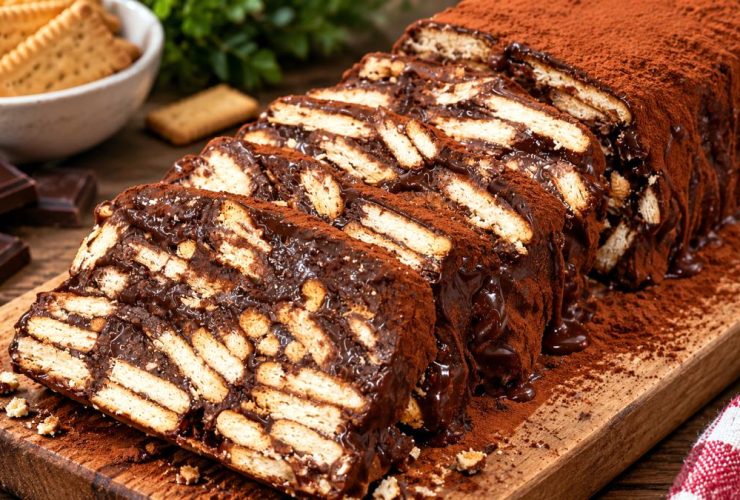 Κορμός Μωσαϊκό με Πραλίνα - Chocolate Biscuit Log
