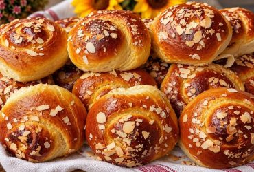 Τσουρεκάκια γεμιστά με σοκολάτα - Chocolate-Filled Tsoureki Rolls