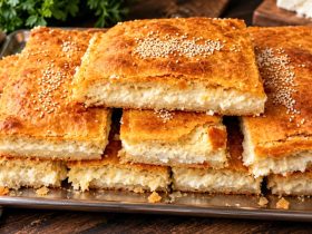 Τυρόπιτα με ζύμη σαν κουρού - Feta Cheese Pie Kourou-Style Dough