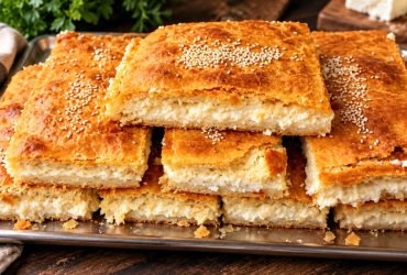 Τυρόπιτα με ζύμη σαν κουρού - Feta Cheese Pie Kourou-Style Dough