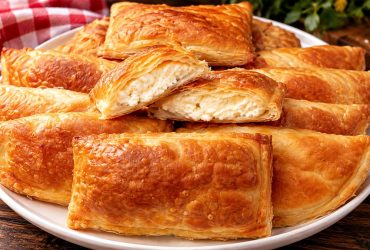 Σπιτικές Ατομικές Τυρόπιτες - Greek Feta and Cream Cheese Puff Pastry Pies